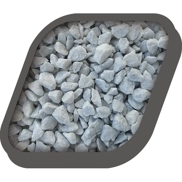 Graviers marbre blanc bleuté sec