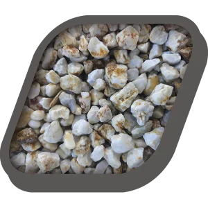 Graviers blanc vayant mouillé