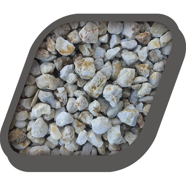 Graviers blanc vayant sec